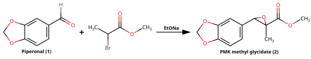 PMK Methyl Glycidate Synthesis Scheme