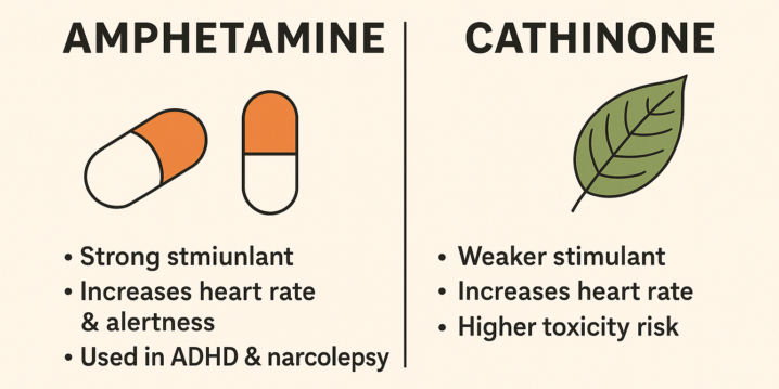 Cathinone vs Amphetamine