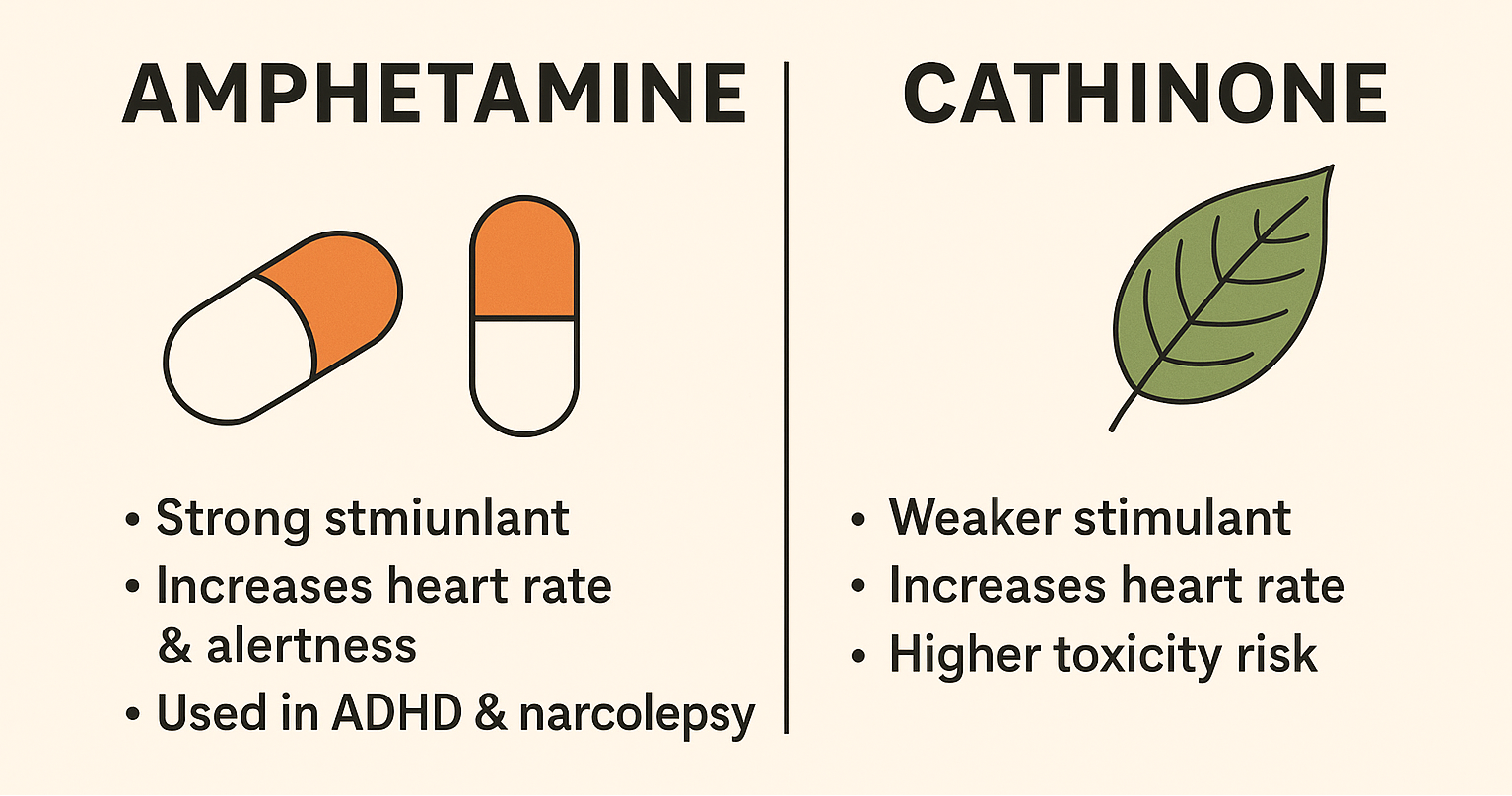 Cathinone vs Amphetamine