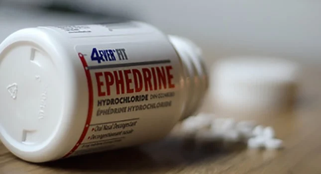 Ephedrine obtained from phenylacetyl carbinol.