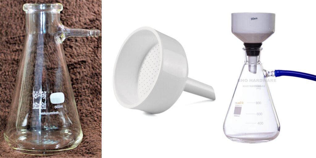 Buchner Flask, Funnel and they are together