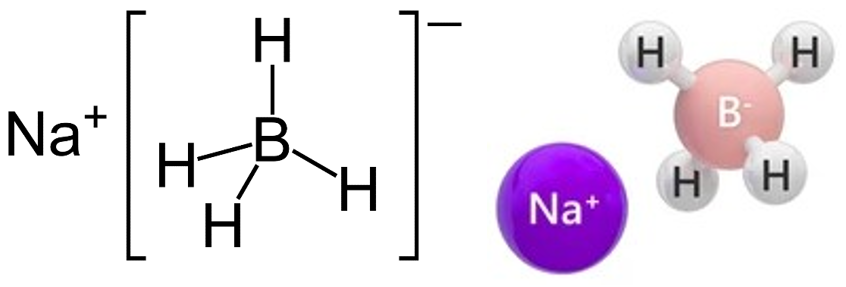 Structural formula of sodium borohydride