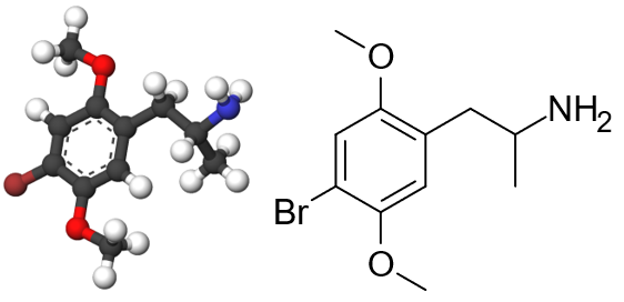 Structural formula of 2,5-Dimethoxy-4-bromoamphetamine