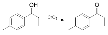 Obtaining 4-methylpropiophenone from 1-(4-methylphenyl)-1-propanol.