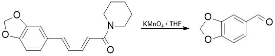 Synthesis piperonal from piperine.