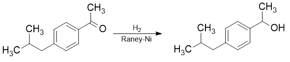 4-isobutylacetophenone form 1-(4-isobutylphenyl) ethanol.