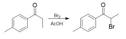 2-Bromo-4-methylpropiophenone synthesis from 4-methylpropiophenone.