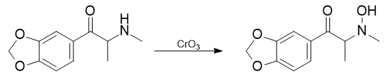 Obtaining hydroxymethylon from methylone.