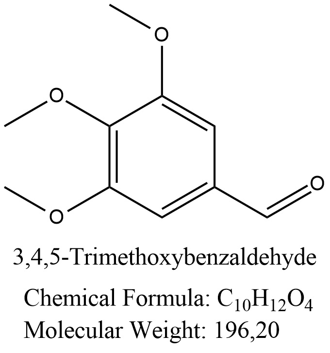 Figure 1. Structure of 3,4,5-Trimethoxybenzaldehyde