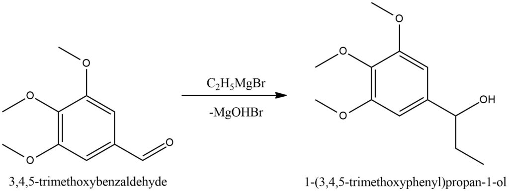 Figure 10. 3,4,5-Trimethoxybenzaldehyde react with C2H5MgBr