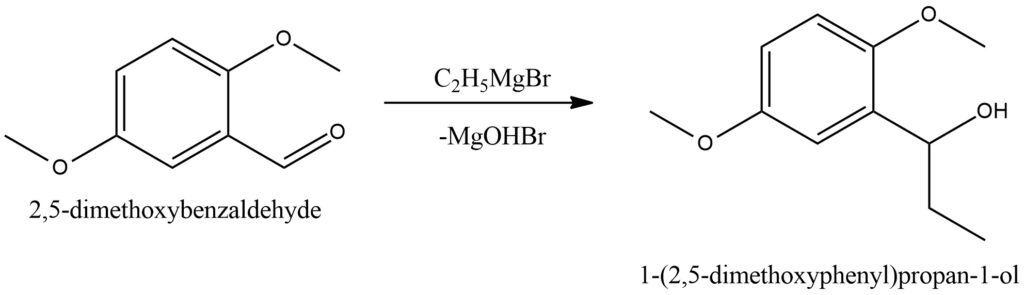 Figure 10. 2,5-dimethoxybenzaldehyde react with C2H5MgBr