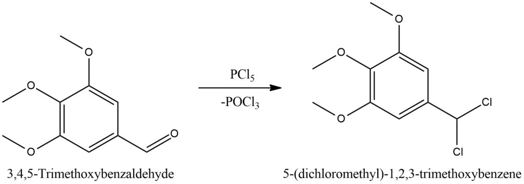 Figure 11. 3,4,5-Trimethoxybenzaldehyde react with PCl5.