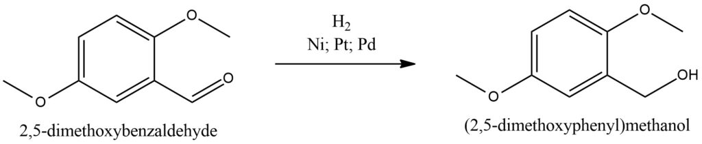 Fig 3. The hydrogenation of 2,5-dimethoxybenzaldehyde