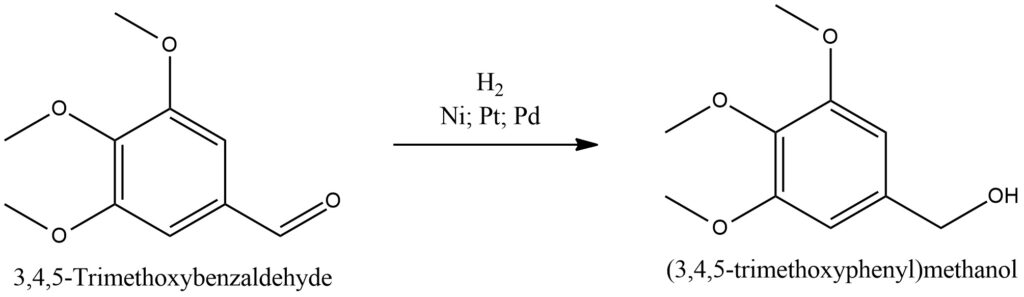 Figure 3. The hydrogenation of 3,4,5-Trimethoxybenzaldehyde