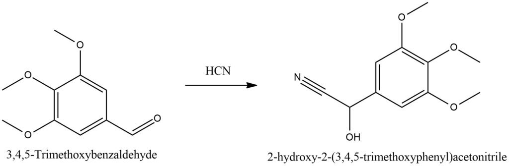 Figure 4. The interaction of 3,4,5-Trimethoxybenzaldehyde with HCN