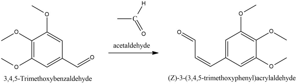 Figure 8. 3,4,5-Trimethoxybenzaldehyde react with acetaldehyde